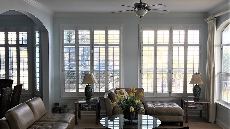 Fort Myers living room shutters